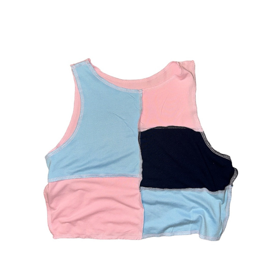 cropped stitch shirt